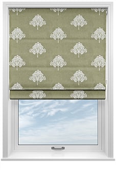 William Morris At Home Marigold Tree Embroidery, Nettle - Twist&Fit Roman Blind